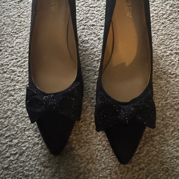 Jcrew kitten heels with crystal bow - Picture 1 of 7